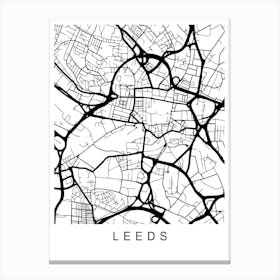 Leeds Map Canvas Print