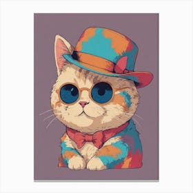 Cat In Hat 5 Canvas Print