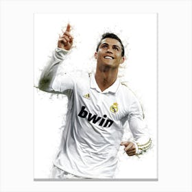 Cristiano Ronaldo Real Watercolor Canvas Print