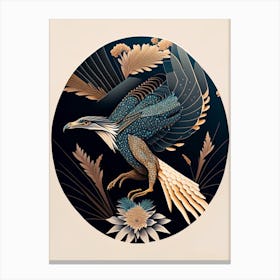 Archaeopteryx Terrazzo Style Dinosaur Canvas Print
