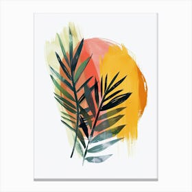 Palm Leaves Minimalism Canvas Print