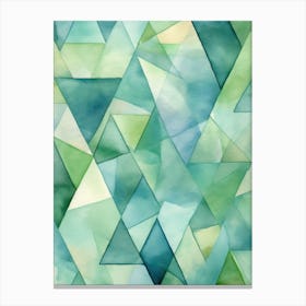 Abstract Watercolor Triangles 2 Canvas Print