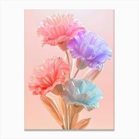 Dreamy Inflatable Flowers Carnations 3 Canvas Print