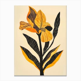 Yellow Iris 1 Canvas Print