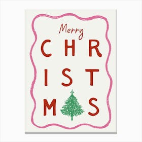 Merry Christmas. Whimsical Quote Canvas Print