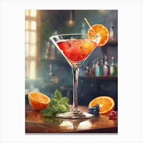 Cocktail Painting Canvas Print