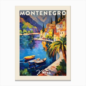 Kotor Montenegro 4 Fauvist Painting  Travel Poster Canvas Print