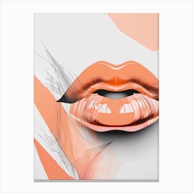 Peach Lips Canvas Print