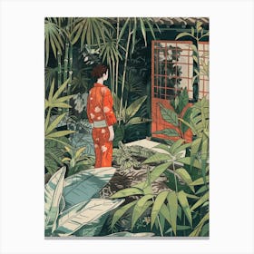 In The Garden Ryoan Ji Garden Japan 11 Canvas Print