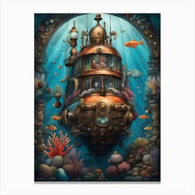 Underwater Ship Canvas Print