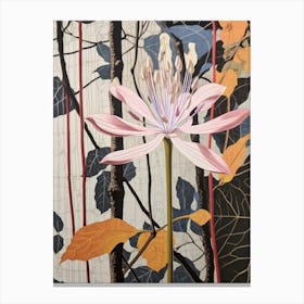 Flower Illustration Honeysuckle 1 Canvas Print