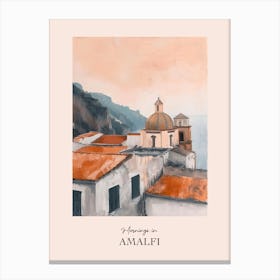 Mornings In Amalfi Rooftops Morning Skyline 2 Canvas Print