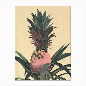 Pineapple Tree Colourful Illustration 1 Canvas Print