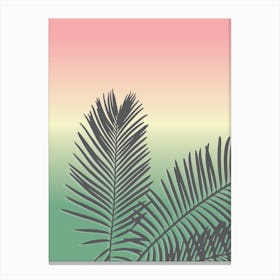 Sunset Palm Canvas Print
