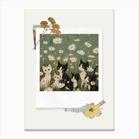 Scrapbook Kittens Fairycore Painting 3 Canvas Print