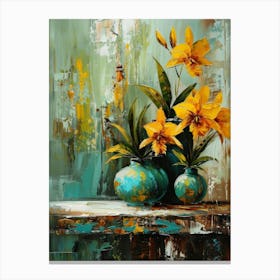 Yellow Lilies 3 Canvas Print