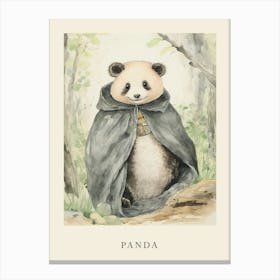 Beatrix Potter Inspired  Animal Watercolour Panda 2 Canvas Print