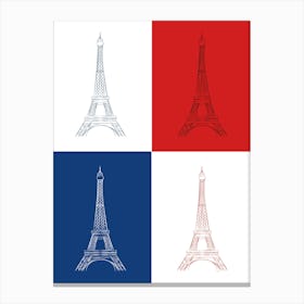 Andy Warhol Eiffel Towers Canvas Print