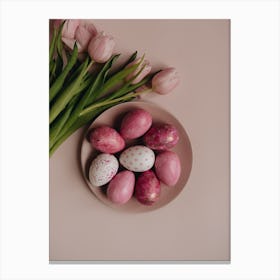 Pink Easter Eggs 3 Canvas Print