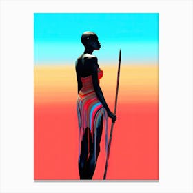 Celestial Couture: Afro American Dreams Canvas Print