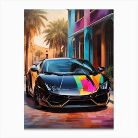 Colorful Lamborghini Canvas Print