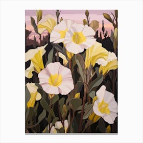 Evening Primrose 3 Flower Painting Canvas Print