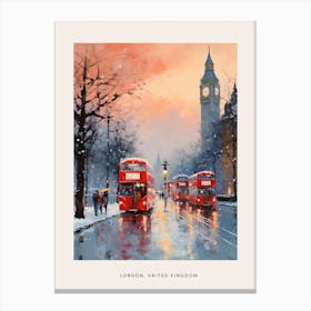 Dreamy Winter Painting Poster London United Kingdom 1 Canvas Print