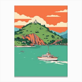 Virgin Islands 3 Travel Illustration Canvas Print