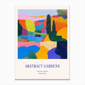 Colourful Gardens Descanso Gardens Usa 4 Blue Poster Canvas Print