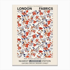 Poster Flower Luxe London Fabrics Floral Pattern 6 Canvas Print