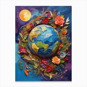 Earth In Bloom Canvas Print