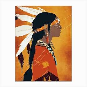 Shoshone Shadows; A Minimalist Vision ! Native American Art Canvas Print