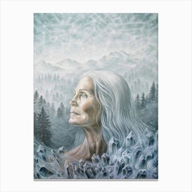 Old Woman In The Water Canvas Print