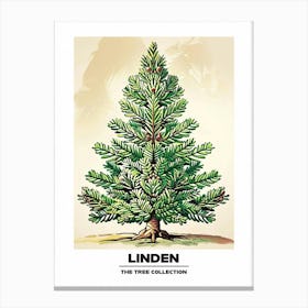 Linden Tree Storybook Illustration 2 Poster Canvas Print