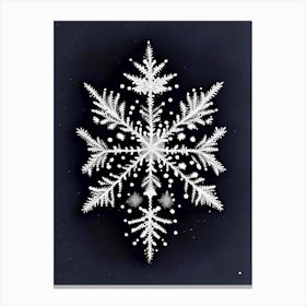 Stellar Dendrites, Snowflakes, Marker Art 1 Canvas Print