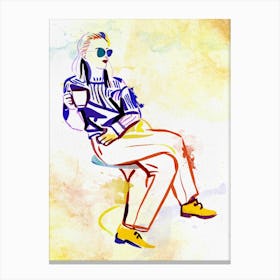 Colorful Woman Illustration Canvas Print