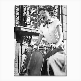 Audrey Hepburn In Roman Holiday Canvas Print