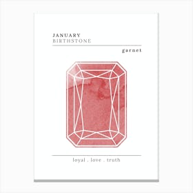 January Birthstone | Garnet Canvas Print