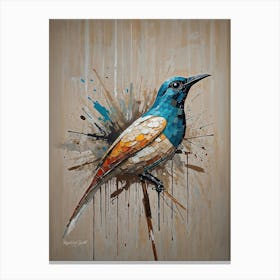 Bird On A Branch Canvas Print