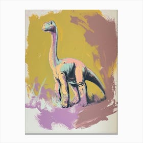 Muted Pastels Dinosaur Lilac 1 Canvas Print