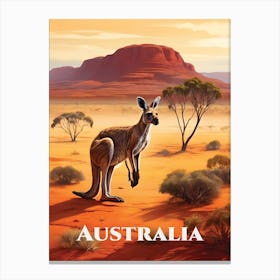 Australia Kangaroo Canvas Print