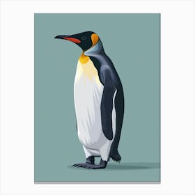 King Penguin King George Island Minimalist Illustration 2 Canvas Print