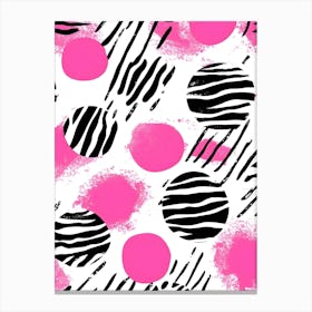 Pink Zebra Stripes Canvas Print