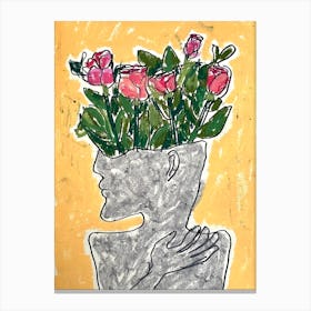 Roses In The Head Canvas Print