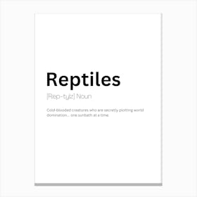 Reptiles Definition Meaning Canvas Print