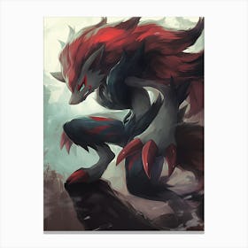 Zoroark Pokemon Anime Manga Japan Poster Canvas Print