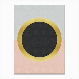 Circles with gold 3 Canvas Print