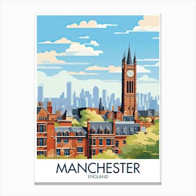 Manchester Travel Print England Gift Canvas Print