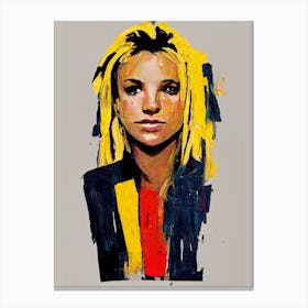 Britney Spears Basquiat Style 2 Canvas Print