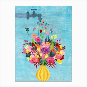 Delivering Joy With A Watertap Canvas Print